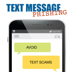 what is phishing via text message called