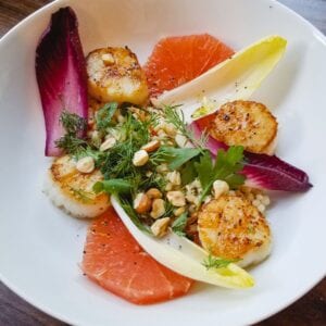 Pan-Seared-Scallops-with-Grapefruit-Couscous-Salad