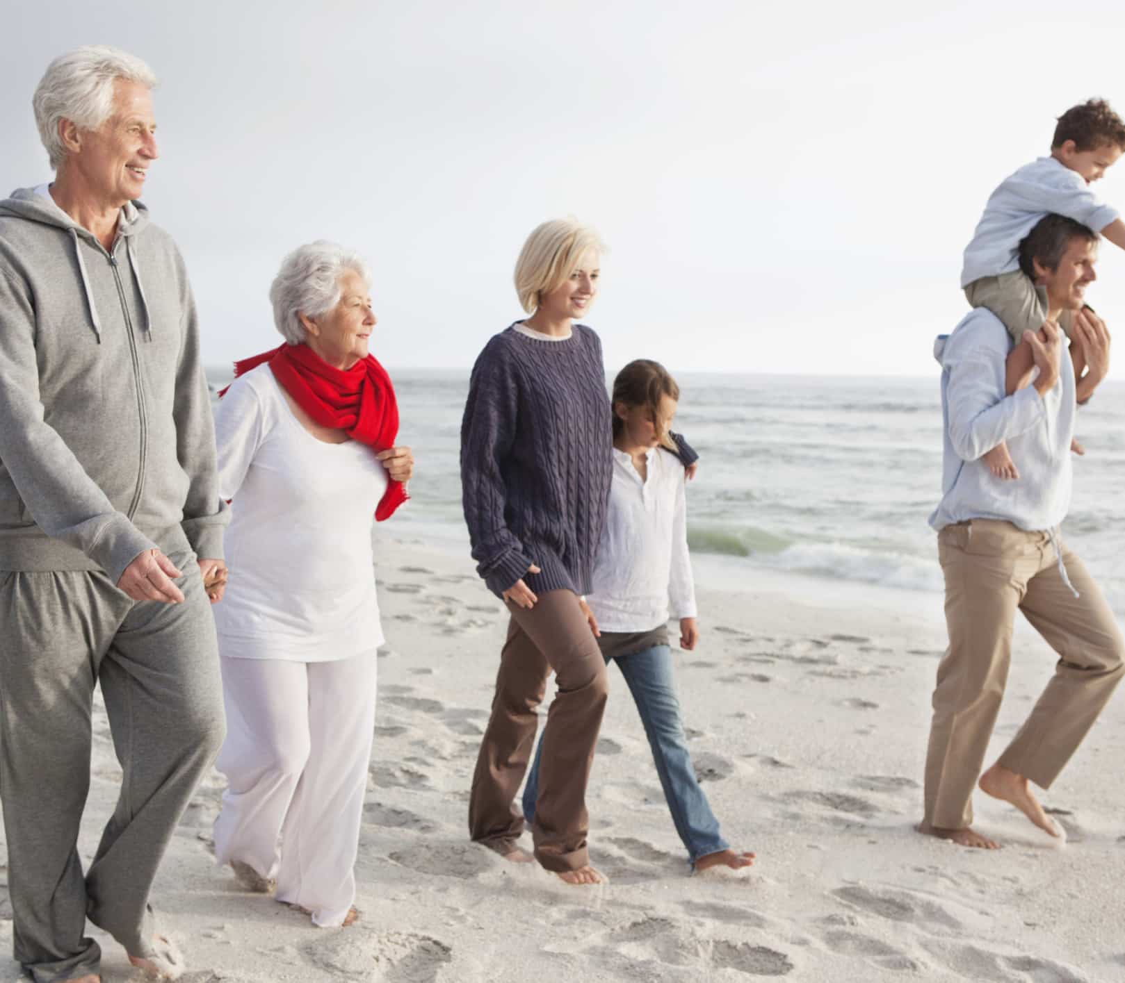 Family enjoying on the beach