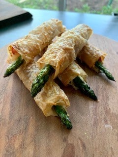 phyllo wrapped asapargus