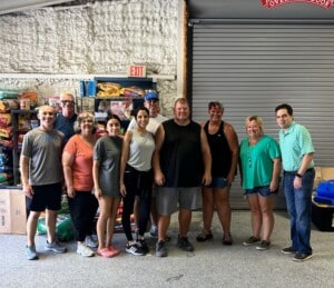 Group of Associates at Hurricane Clean Up Distribution center