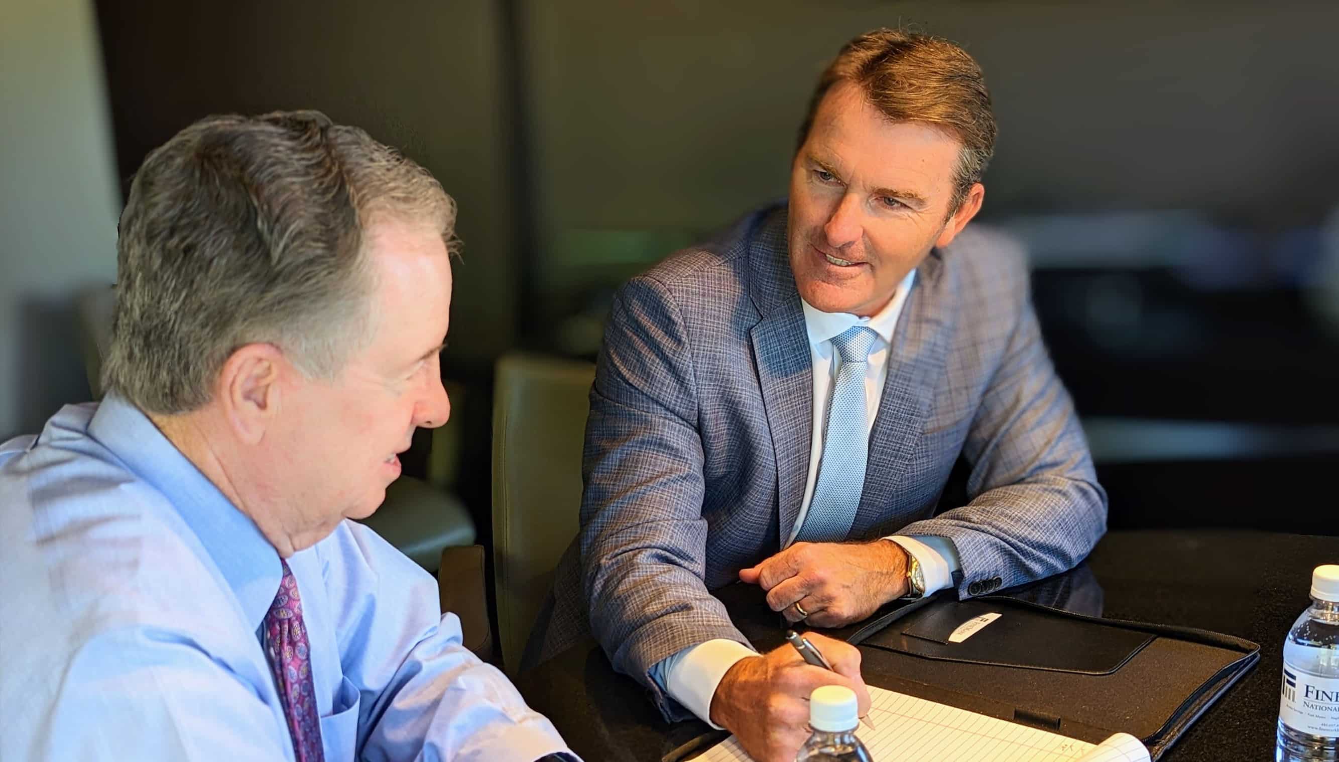 Norman Gordon meeting with client