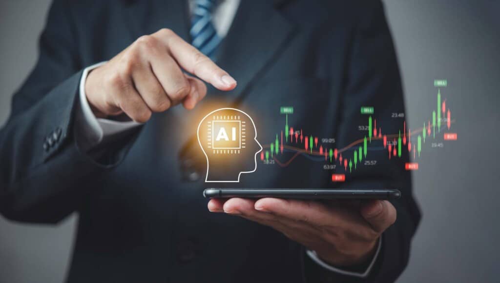 Chatbot conversation Ai Artificial Intelligence technology online customer service.Digital chatbot, robot application, OpenAI generate. financial investment stock market.Virtual assistant on internet.