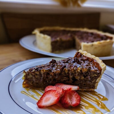 Kentucky Bourbon Pecan and Butterscotch Chip Pie