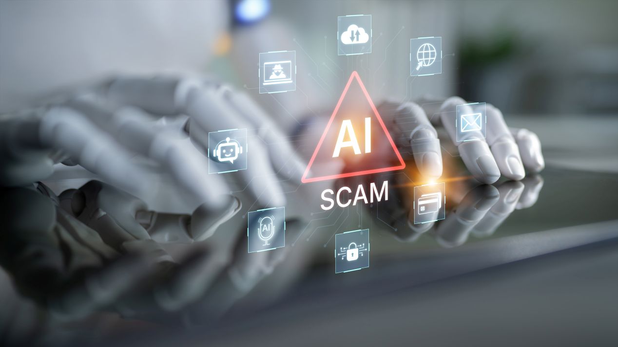 Cybersecurity concept featuring an AI detector